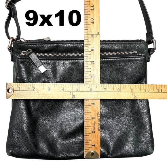 bag MARGOT DARK green soft leather crossbody adjustable strap pockets boho indie - Picture 6 of 12